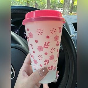 Cute pink coffee cup!!💕